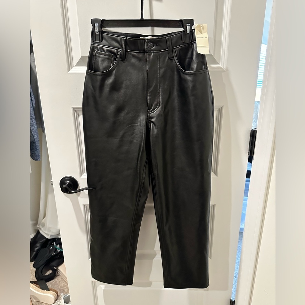Abercrombie & Fitch Curve Love Vegan Leather Pants NWT